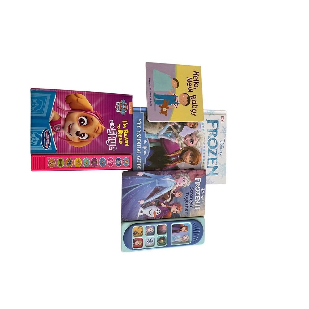 Lot of 4 Kids Books New Baby Paw Patrol & Frozen with Sound Effects‎ Buttons
